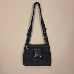 Longchamp xlight Black Nylon Crossbody Purse 11 x 2 x 8"
